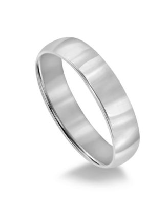 Men's Low Dome Wedding Band Ring in 10k Yellow or White Gold