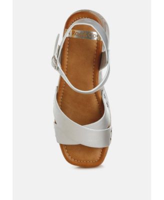 Womens Morasa Metallic Pleather Clog Sandals