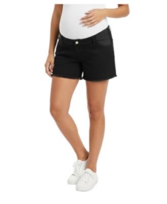 Maternity Motherhood Under the Belly Cut Off Denim Short