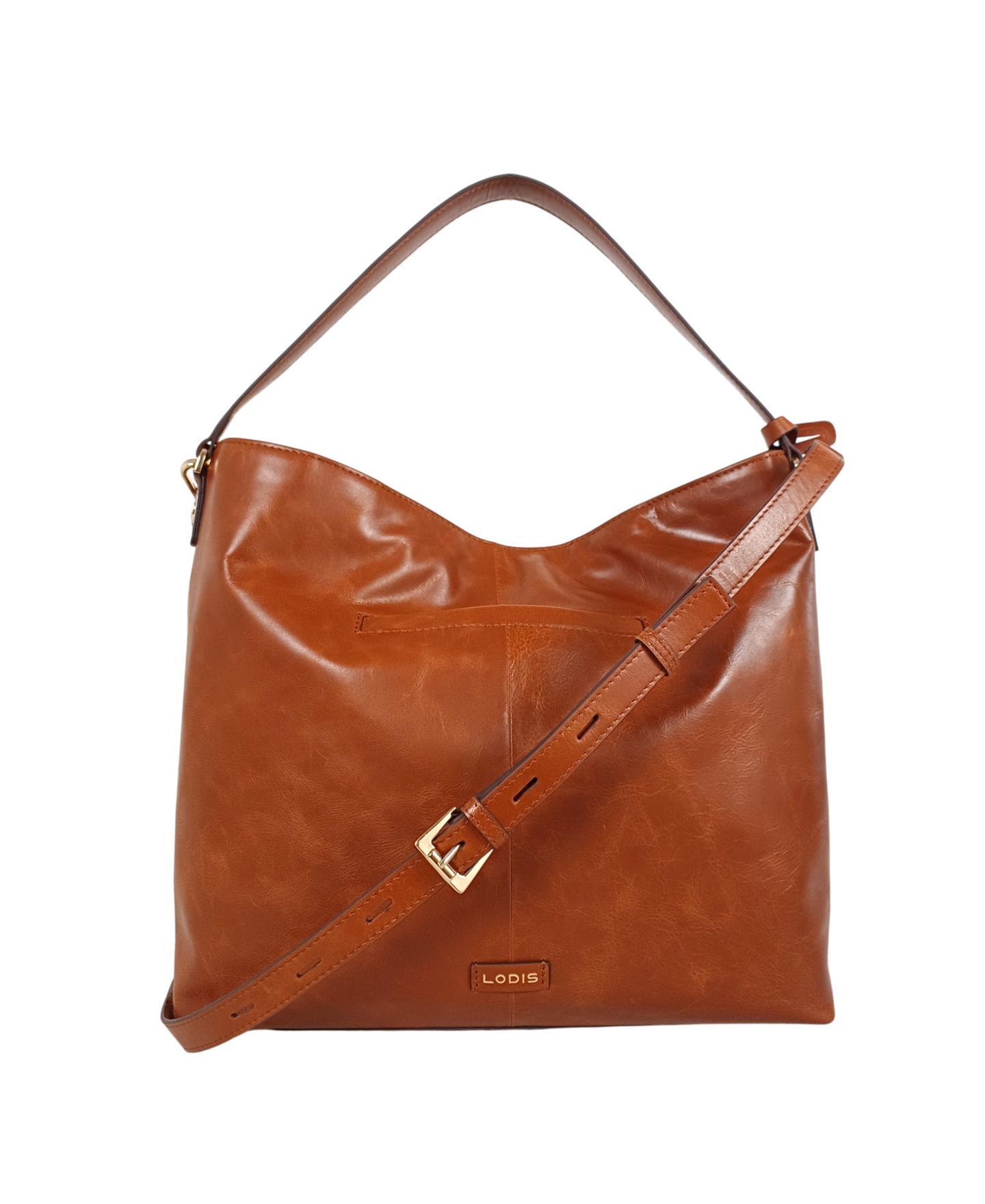Женская сумка LODIS Venice Extra Large Hobo, цвет: Каштановый — фото 2