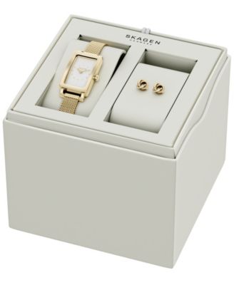 Women's Hagen Micro Gift Set Quartz Two-Hand Gold Stainless Steel Watch, 30mm