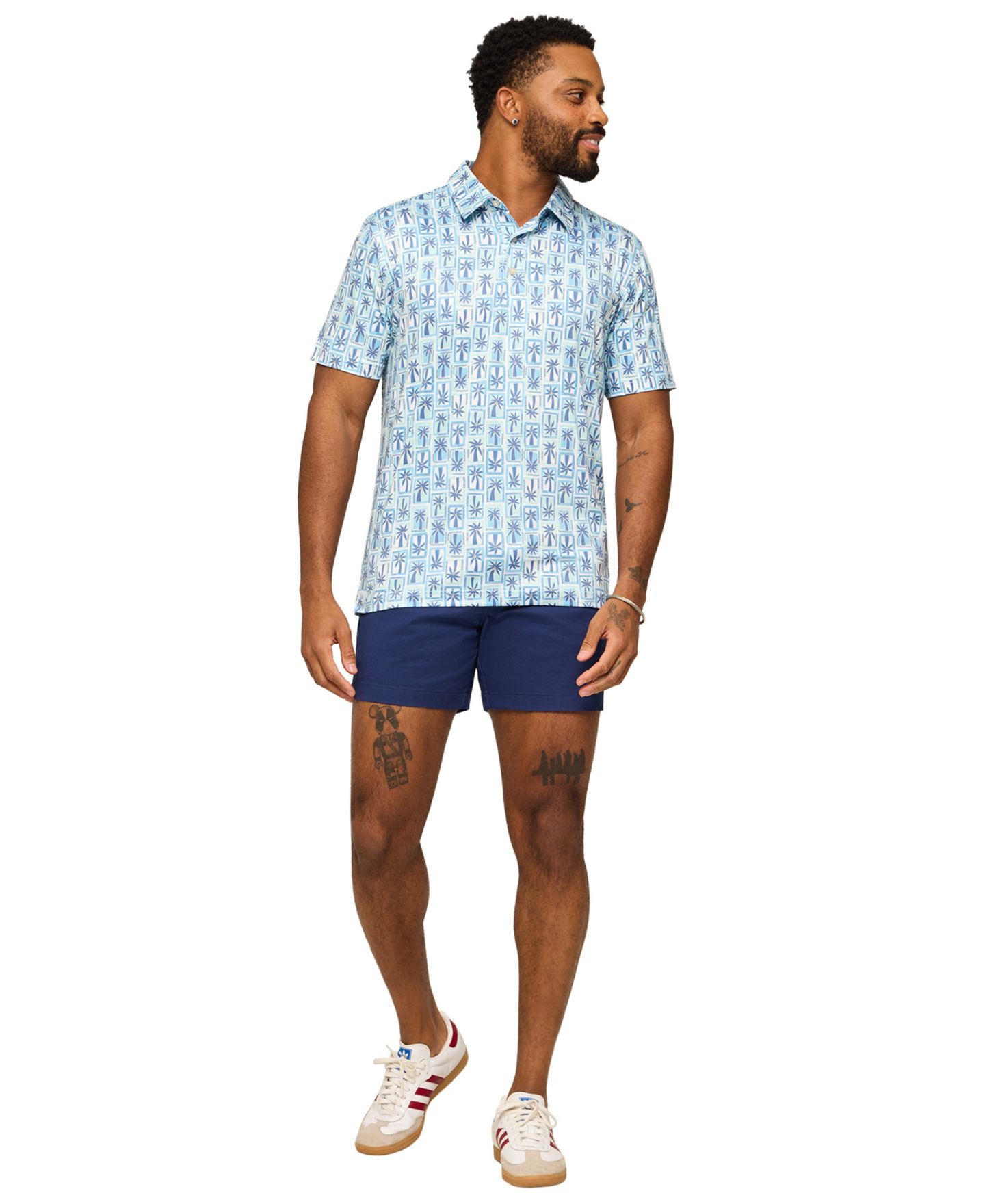 Мужское поло Chubbies Miami Mosaic Polo Shirt, цвет: Оптический белый — фото 2