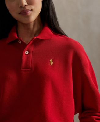 Women's Fleece Long-Sleeve Polo