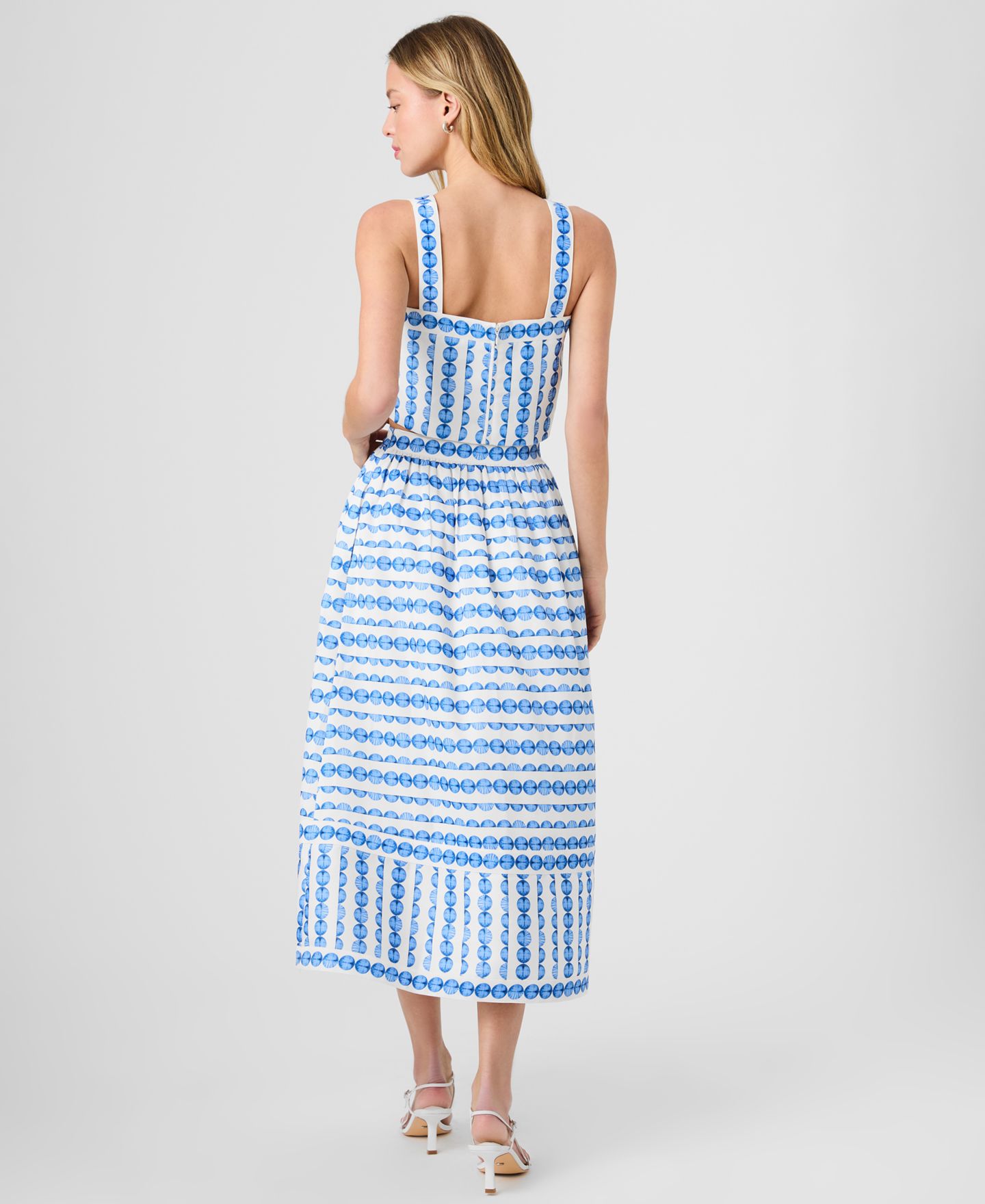 Женская юбка French Connection Structured Taffeta Midi, цвет: Насыщенный синий — фото 7