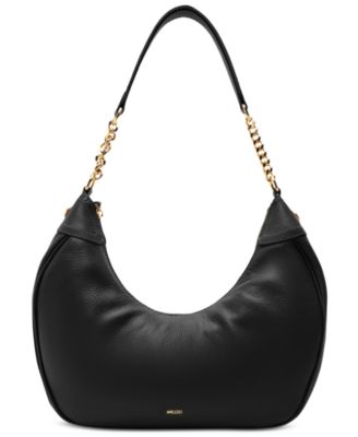 Elena Small Leather Hobo Handbag