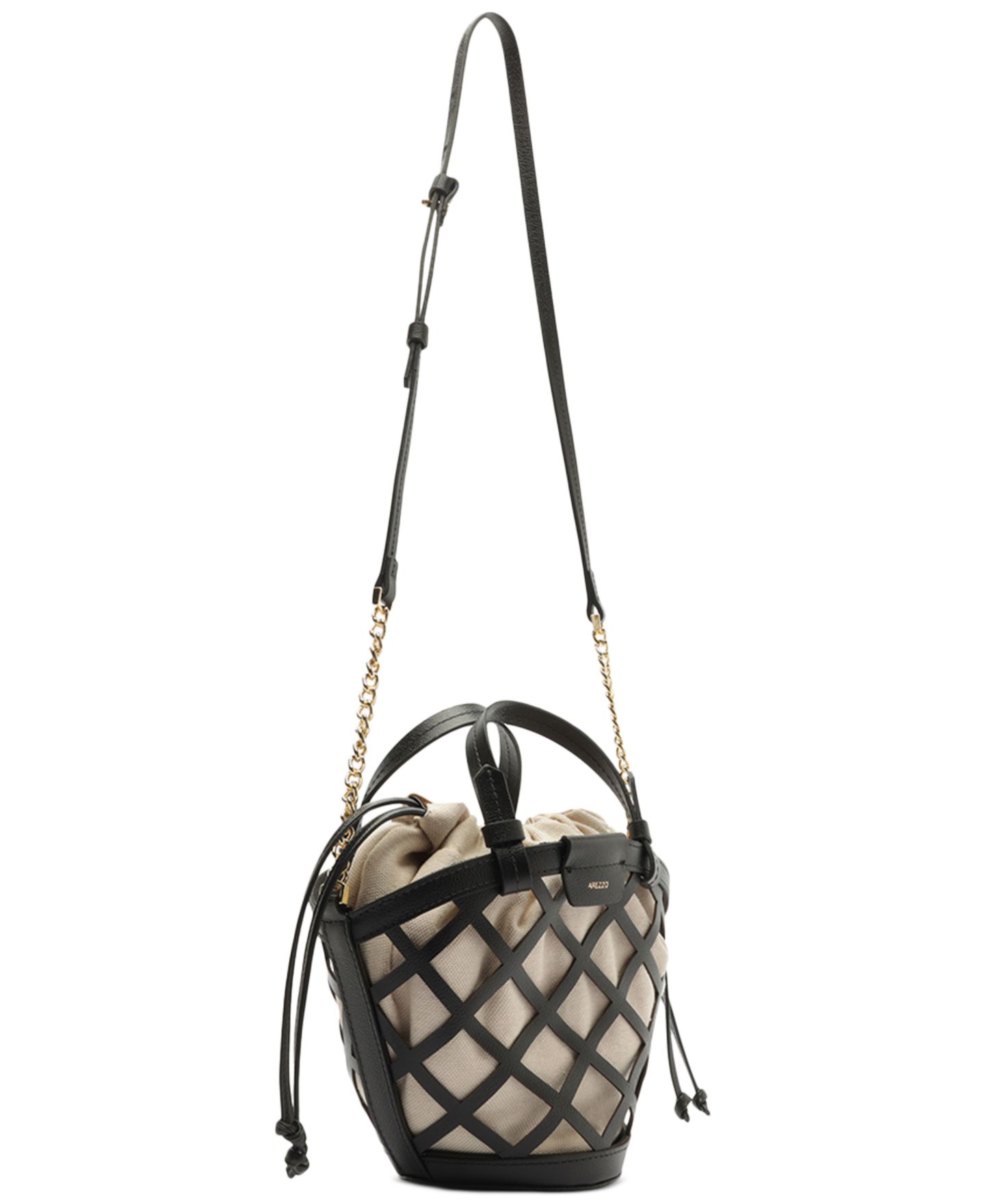 Женская сумка Arezzo Petra Small Leather Bucket, цвет: Чёрный — фото 3
