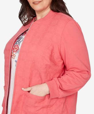 Plus Size Austin Quilted Knit Ribbed Jacket