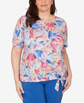 Plus Size The Royal Treatment Butterfly Wing Tie Front Top