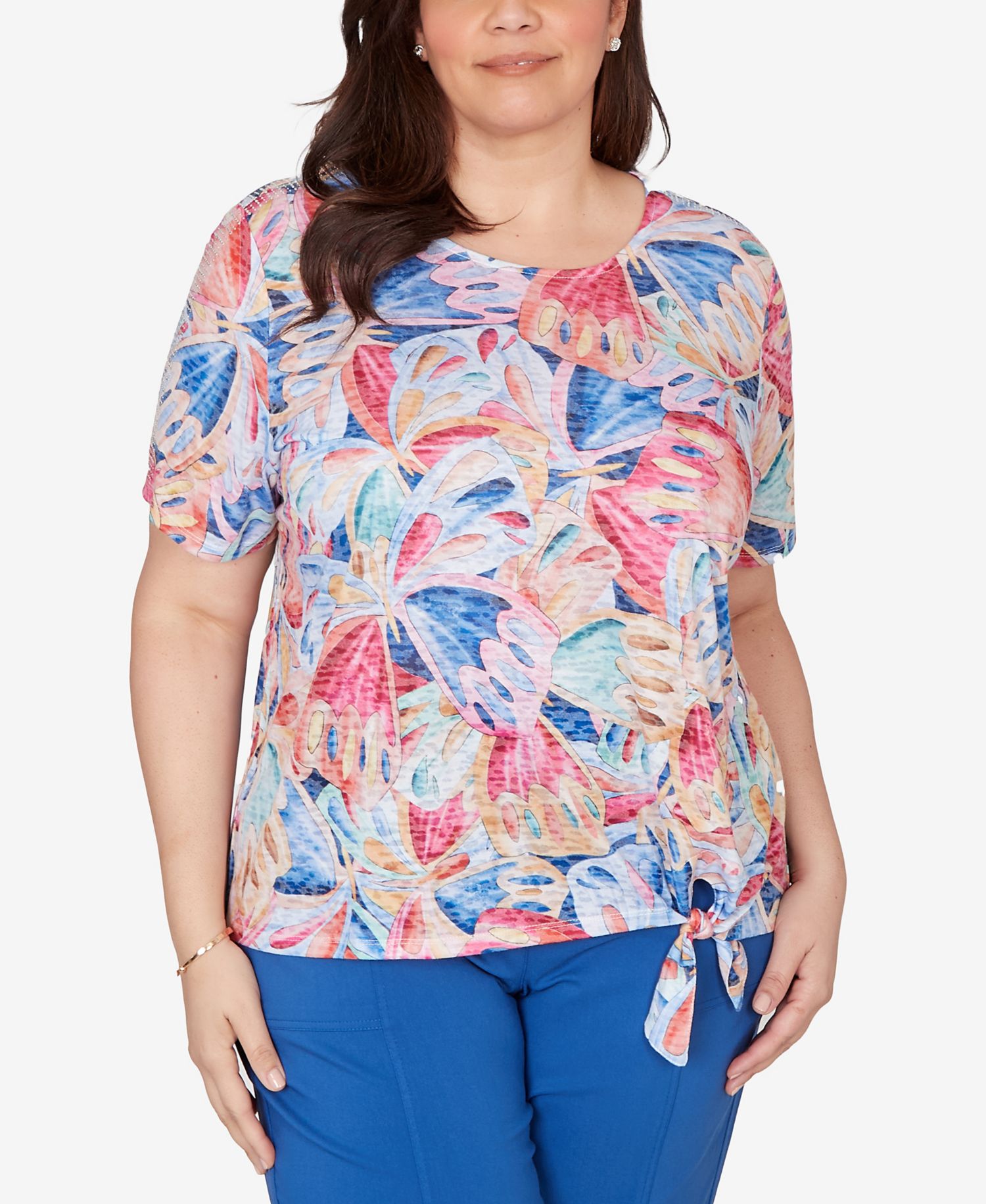 Plus Size The Royal Treatment Butterfly Wing Tie-Front Top