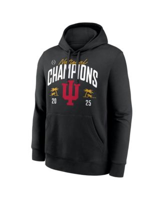Men's Black Indiana Hoosiers 2025 College Football Playoff National Champions Replica Locker Room Pullover Hoodie