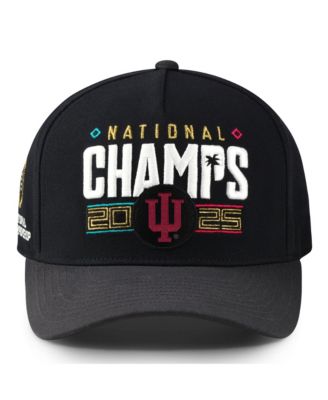 Men's Black/Anthracite Indiana Hoosiers 2025 College Football Playoff National Champions Locker Room Rise Structured Hat
