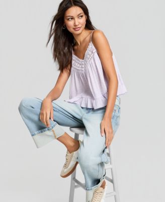 Women's Crochet-Trim Tank Top