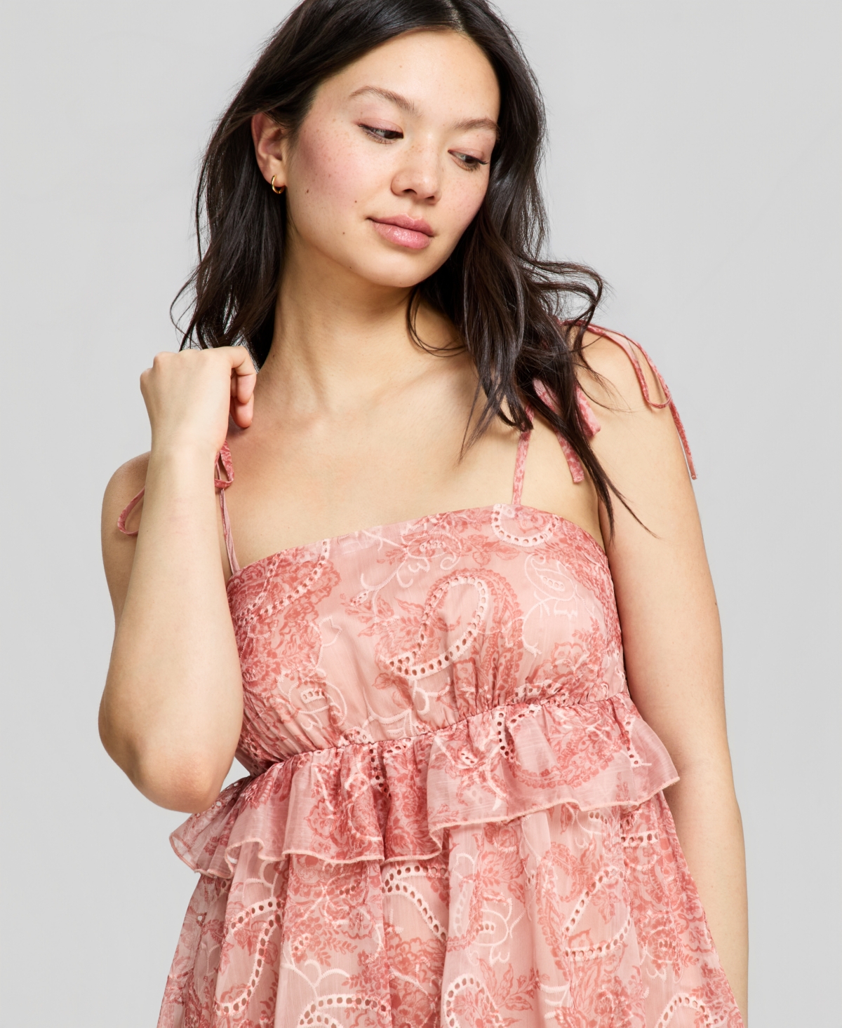 And Now This Women's Paisley Ruffle Mini Dress, Macy's Exclusive
