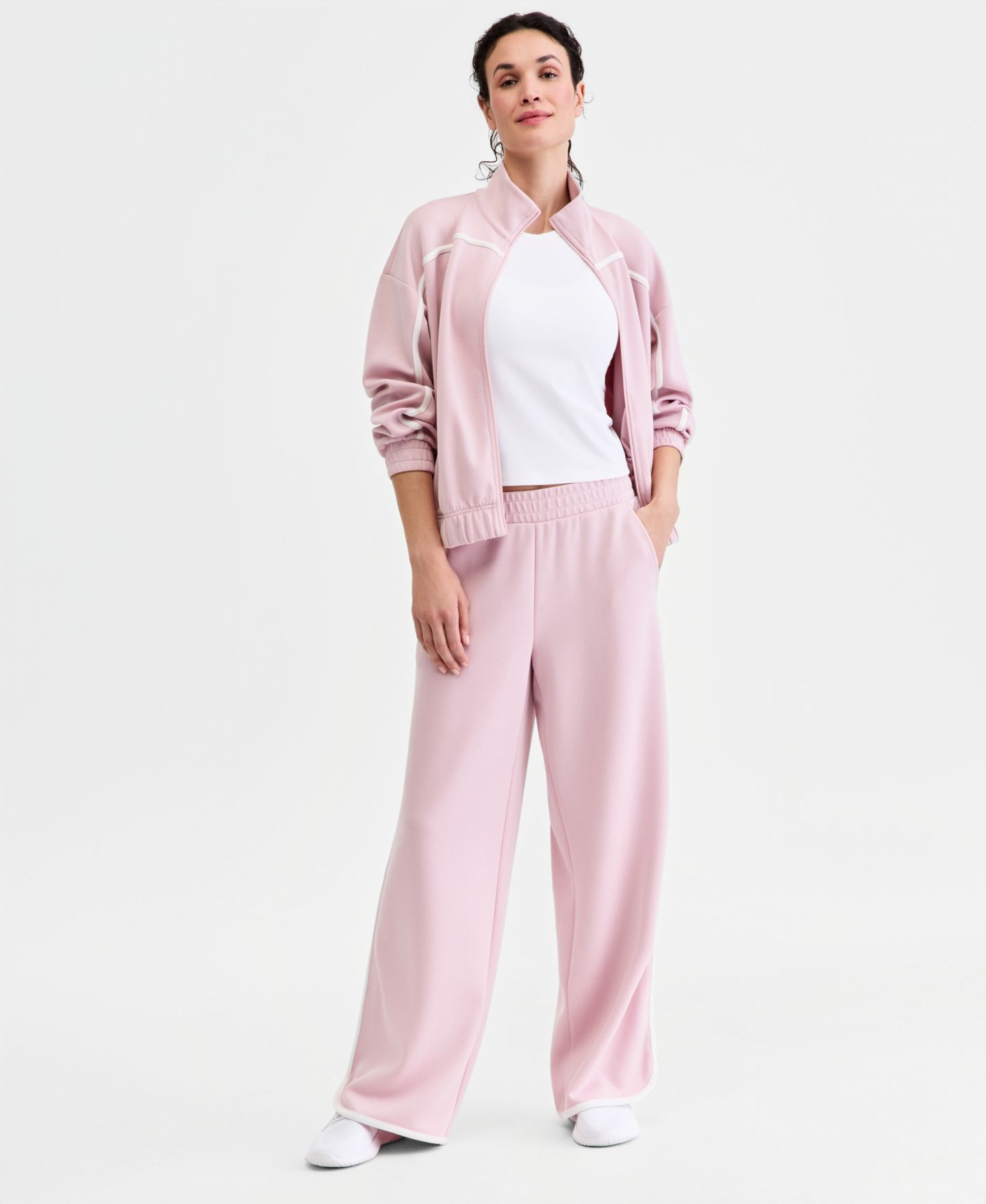 Женские брюки ID Ideology Butter Soft Open Hem, цвет: Розовый — фото 1