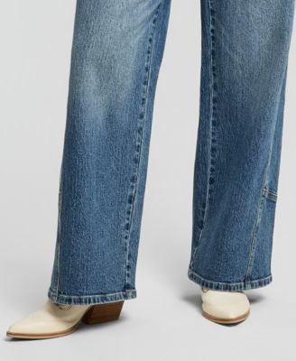 Women's Seamed Wide-Leg Jeans