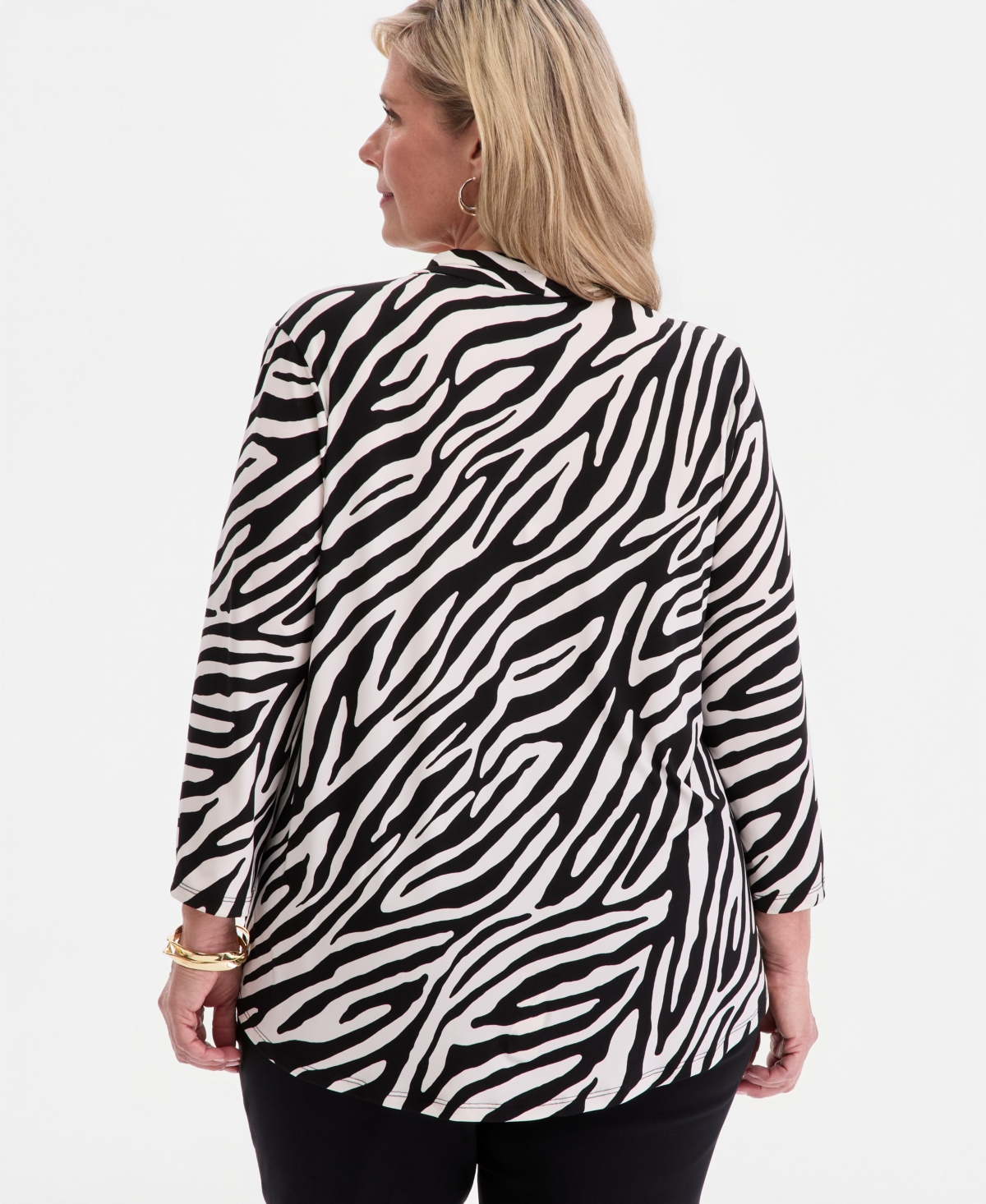 Jm Collection Plus Lush V-Neck Top, Macy's Exclusive