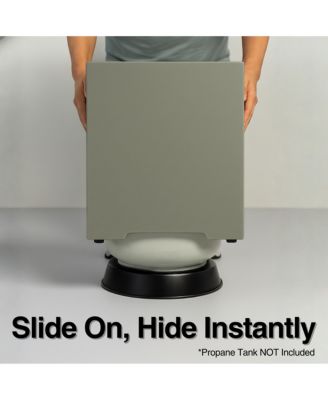 16 Inch Propane Tank Cover 20 LB Outdoor Storage Hideaway Table Concrete Tank Holder Cement Grey Light Grey