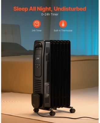 1500W Oil Filled Radiator with Digital Controls & 24-Hour Timer