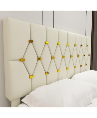 Velvet Queen Bed with Twin Trundle and 2 Storage Drawers