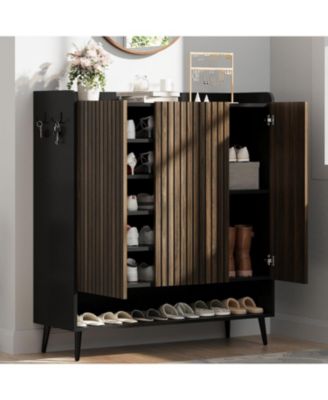 Shoe Cabinet, Large Shoe Cabinet with 3 Doors, Adjustable Shelves, Shoe Organizer with Doors for Hallway, Entryway, Living
