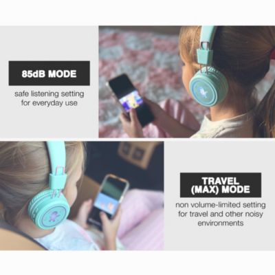 KidJamz KJ55BT (2 Pack) Bluetooth Wireless Headphones for Kids w/ LED Lights