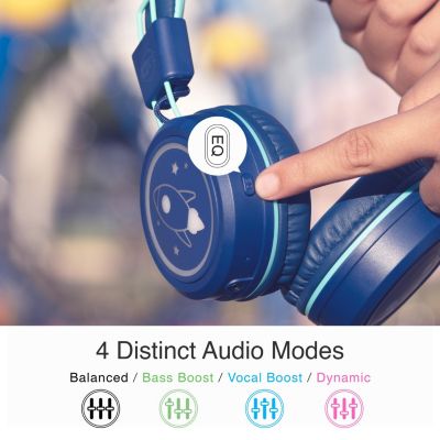 KidJamz KJ55BT (2 Pack) Bluetooth Wireless Headphones for Kids w/ LED Lights