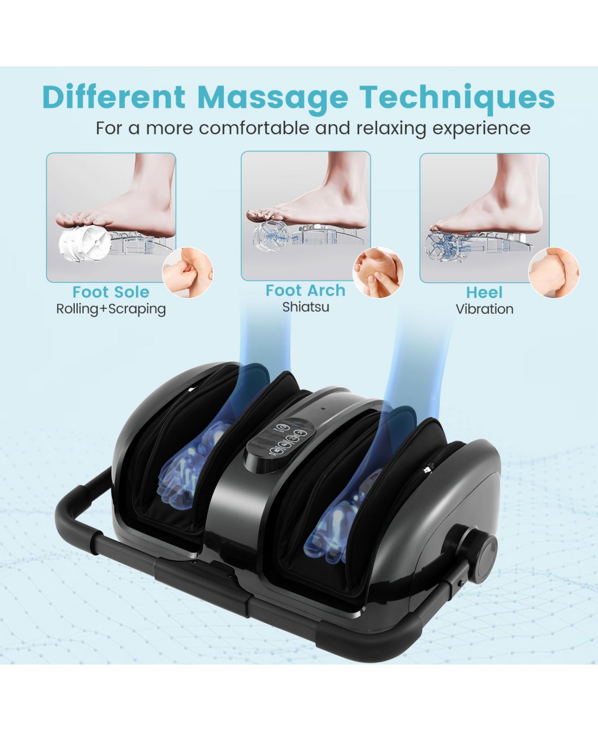Sugift Foot and Calf Massager with Heat for Blood Circulation Pain Relief