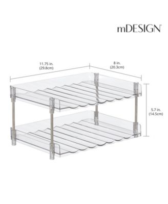 Free-Stand Stackable 2-Tier Water Bottle Holder, 2 Pack, Clear/Polished