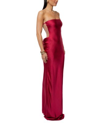 Women's Regal Rising Satin Maxi Dress