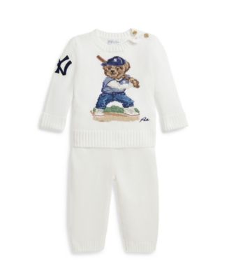 Baby Boys' Yankees Round Neck Sweater and Pants, 2-Piece Set