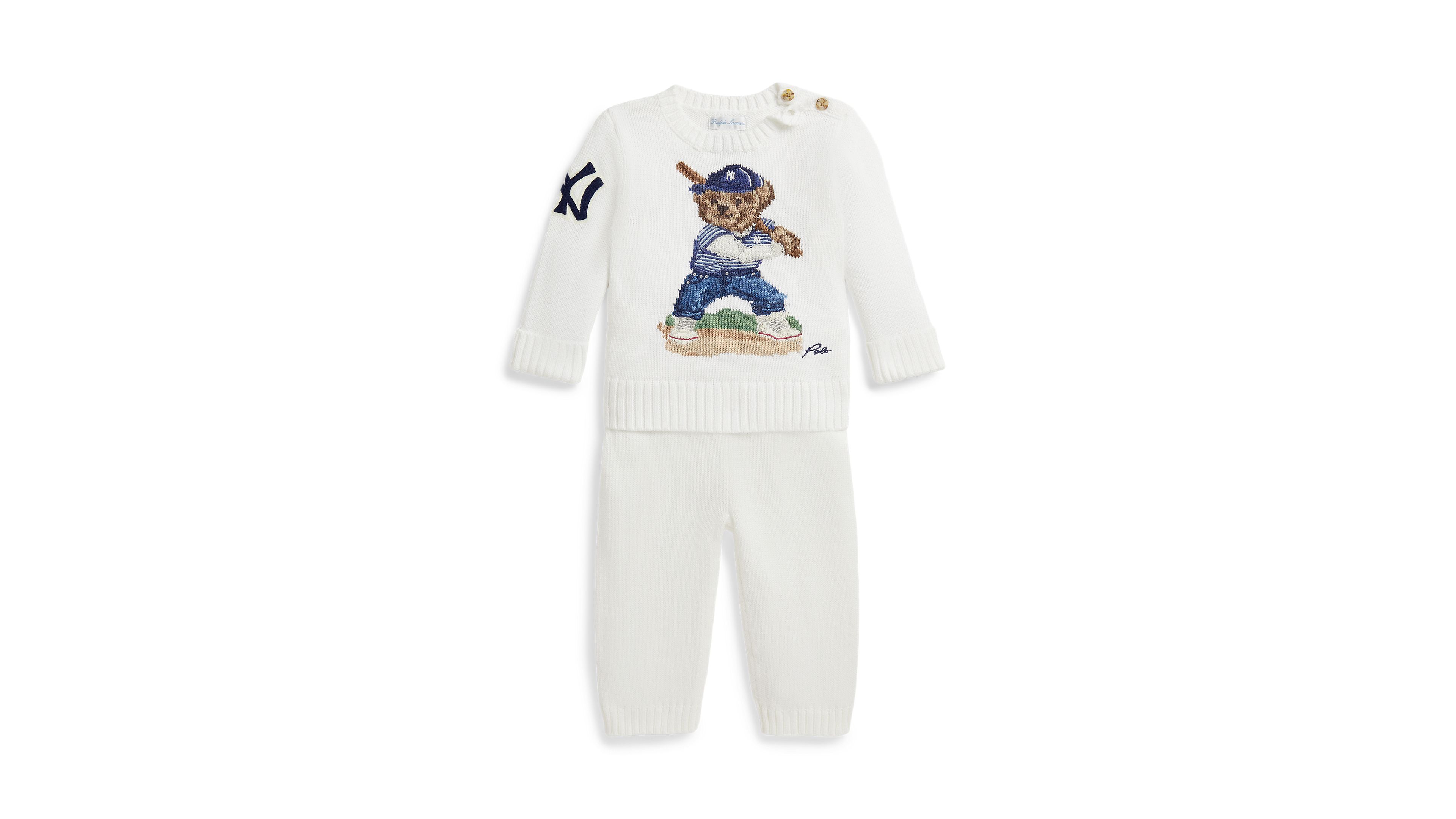 Polo Ralph Lauren Baby Boys' Yankees Round Neck Sweater and Pants, 2-Piece Set