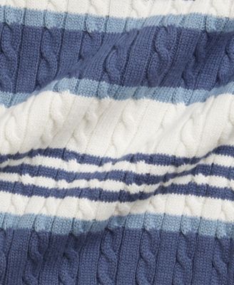 Baby Girls' Striped Mini-Cable Cotton Sweater Dress