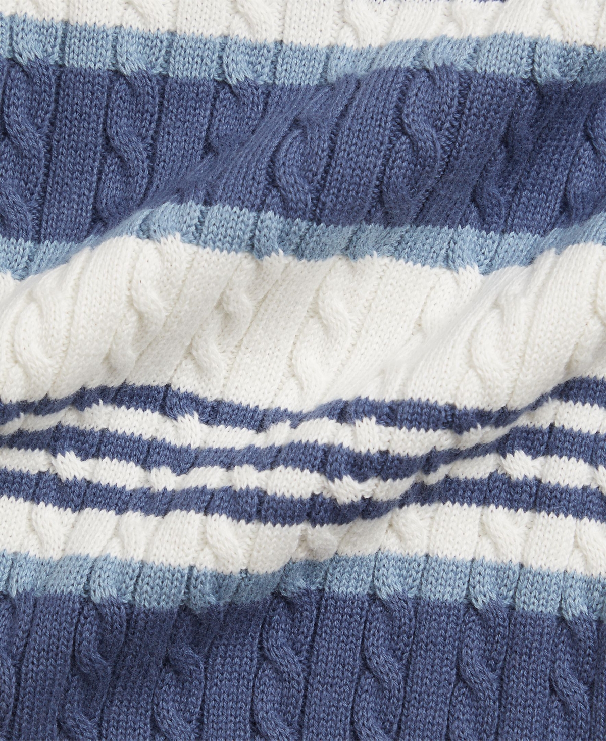 Polo Ralph Lauren Baby Girls' Striped Mini-Cable Cotton Sweater Dress