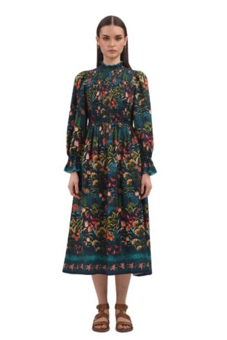 celina moon midi dress Celina Moon Janeli Collared Midi Dress