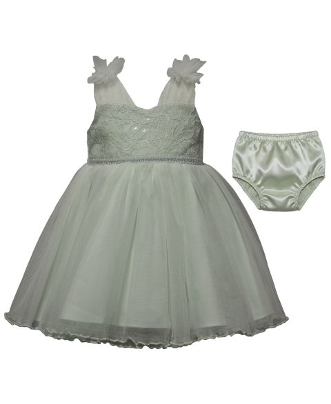Комплект Bonnie Baby Embroidered Ballerina Party Dress and Bloomers, 2-Piece Set для девочек-малышей, цвет: Зелёный