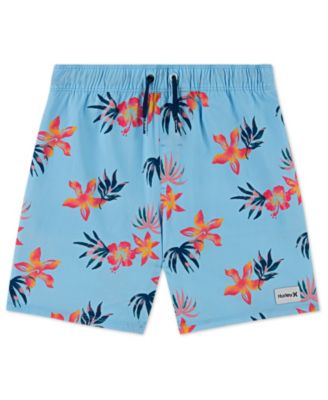 Boys' 8-18 Floral Pull-On Swim Trunks