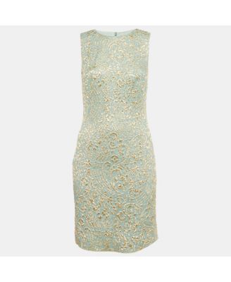 Women's Brocade Silk Sleeveless Dress