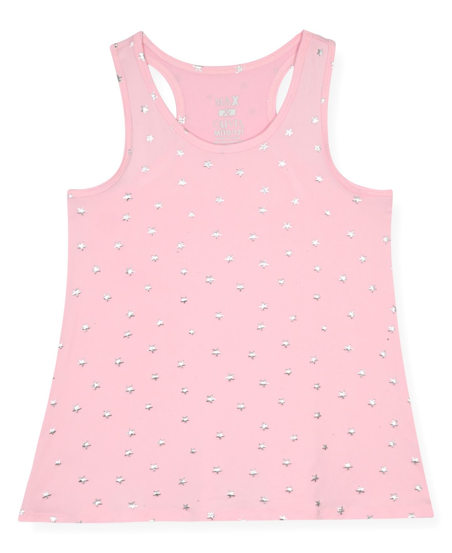 Max & Olivia Girls' 7-16 Foil Print Tank Top, Short Pants & Scrunchie, 3-Piece Set, цвет: Розовый — фото 4