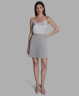 Women's Pleated Pull-On Mini Skirt