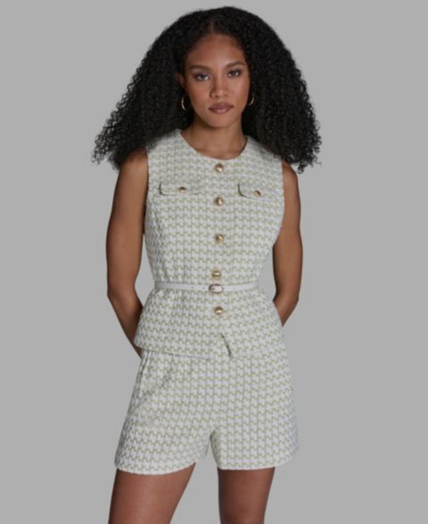 Женские жилеты BCBG Button-Front Belted Vest