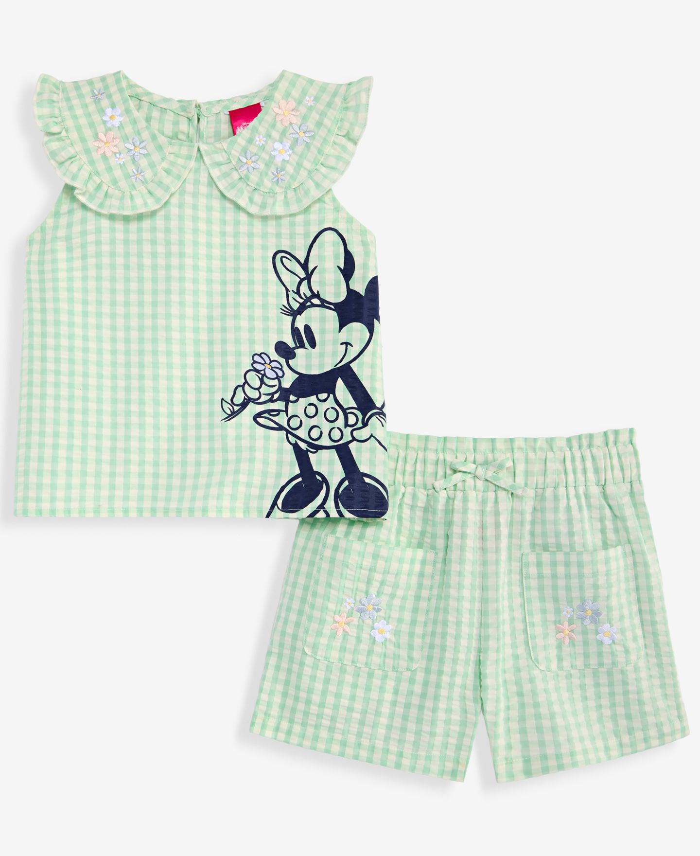 Детский комплект Disney Minnie Mouse: клетчатый топ и шорты, 2T-6X — фото 3