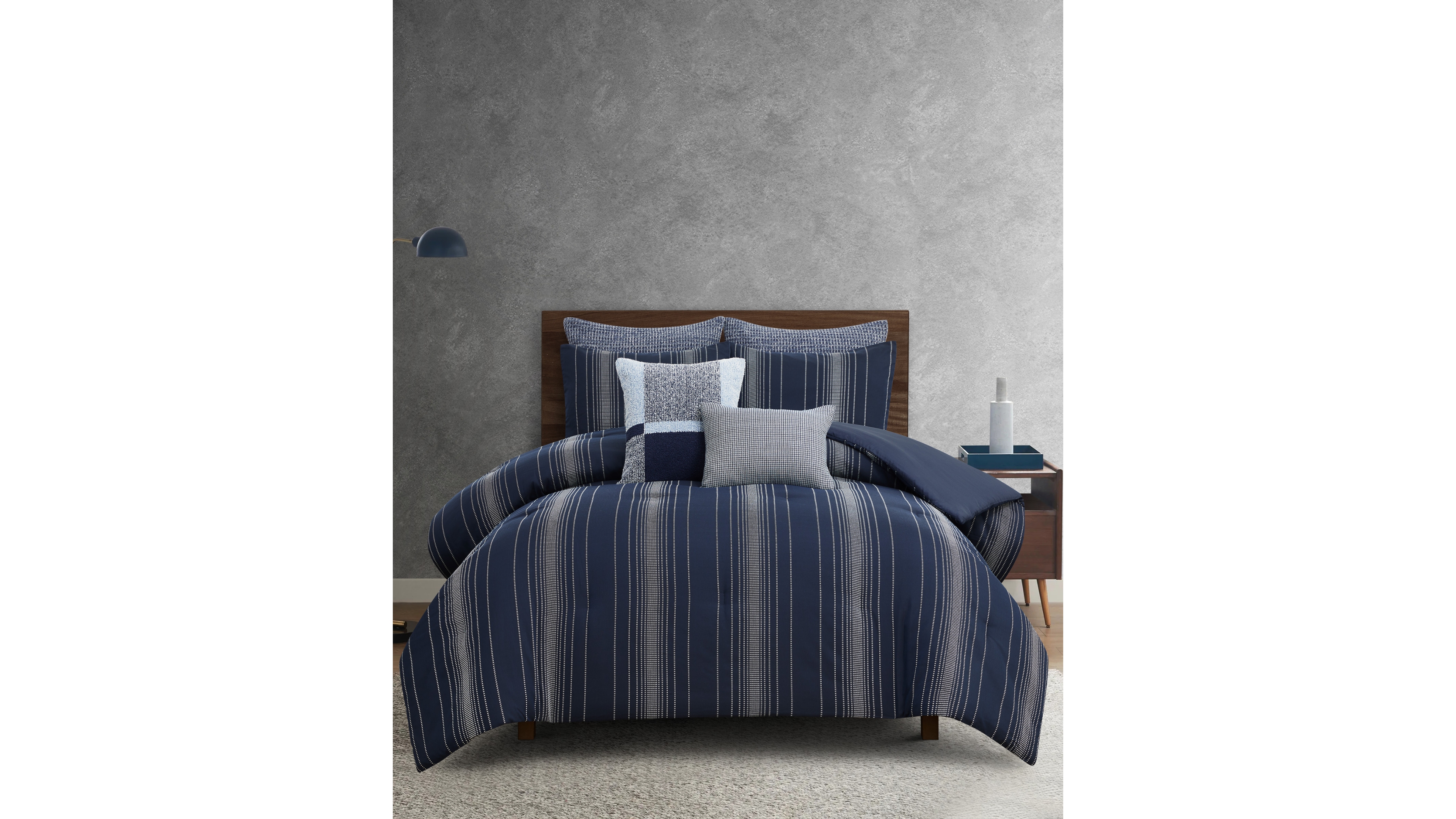 Perry Ellis Harper Striped 3-Pc. Comforter Set, Full/Queen