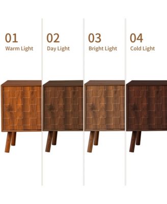  78" Storage Cabinet TV Stand with Solid Wood Legs