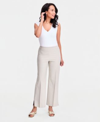 Women's Mid-Rise Pull-On Wide-Leg Pants