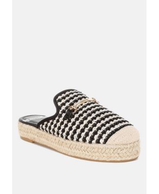 Womens Himari Raffia Slip-On Mules
