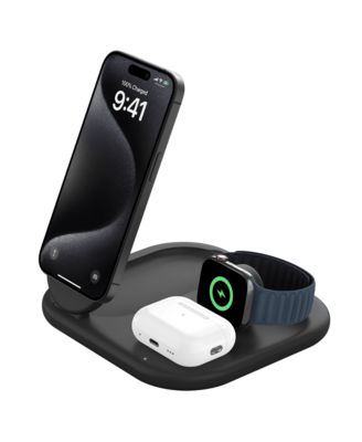 Qi2 15W 3-in-1 Wireless Pad/Stand - Black