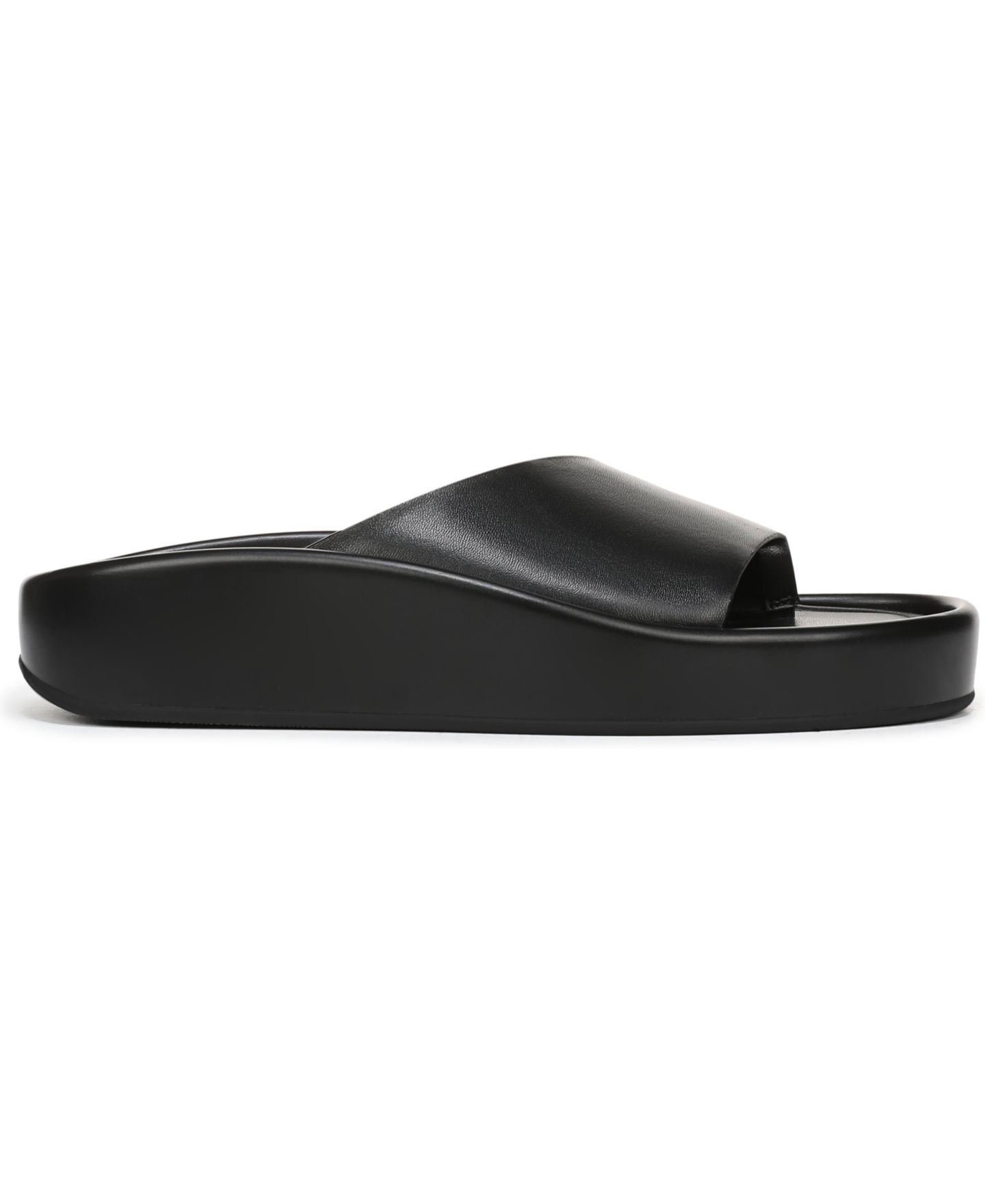 Женские сандалии Naturalizer So-Fly Slide Flat, цвет: Чёрный кожаный — фото 2