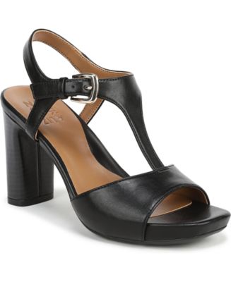 black dress sandals Shoe Land Madeline-Womens Open Toe Ankle Strap Chunky Block Low Heel (Black) on design Arlo in Black - Black