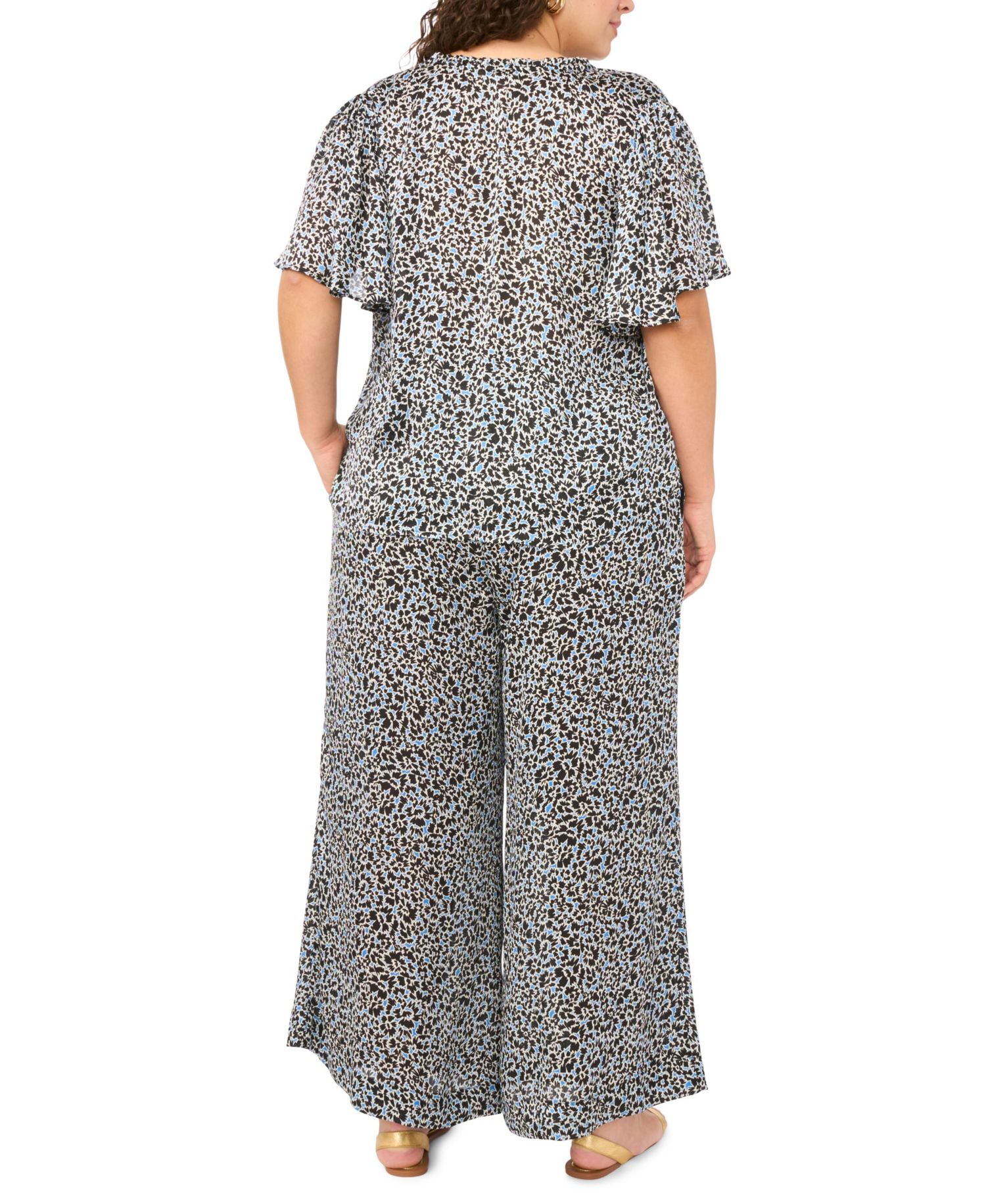 Plus Size Wide-Leg Pull-On Pants