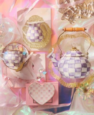 Violet Check Handmade Creamer